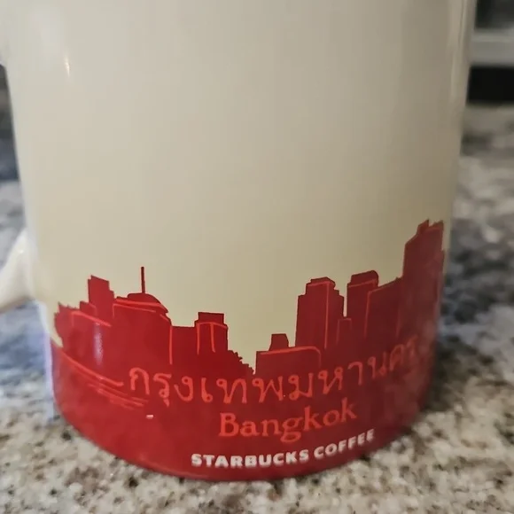 Starbucks Bangkok Mug with Red and Gold Tuk-Tuk Design - Picture 2 of 5